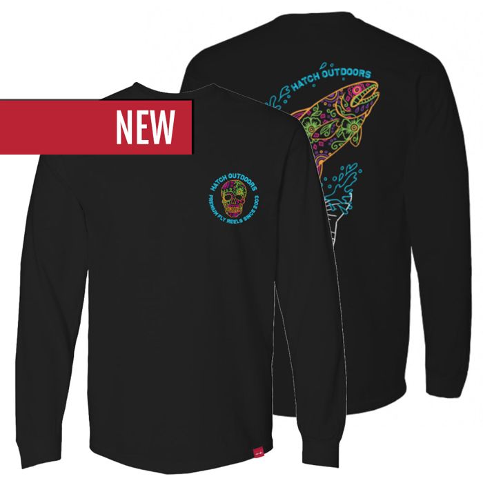 Рыболовная рубашка Hatch Outdoors, INC Dia De Los Pescados Tee Ver. 2, Long-Sleeve