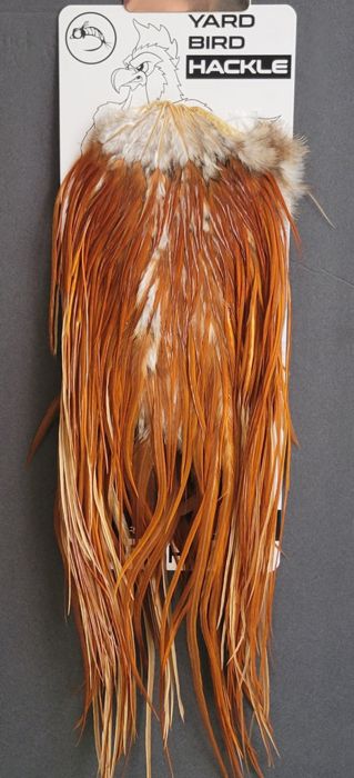 Материал для вязания мушек Flash Sale Hackle 43 - Yard Bird Saddle NA - Brown (size 14-16)