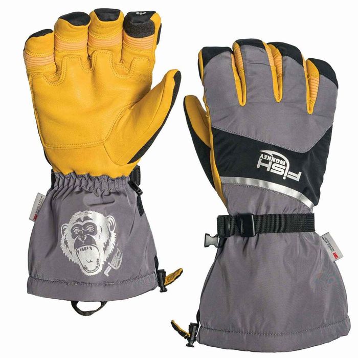 Перчатки Fish Monkey LLC Fish Monkey Yeti Premium Unisex Ice Fishing Glove - Yeti Grey - X