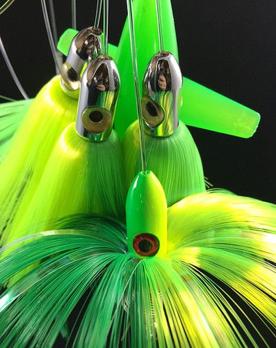 Троллинговая цепочка-тизер Green/Yellow Light Joe Shute Lure Chain