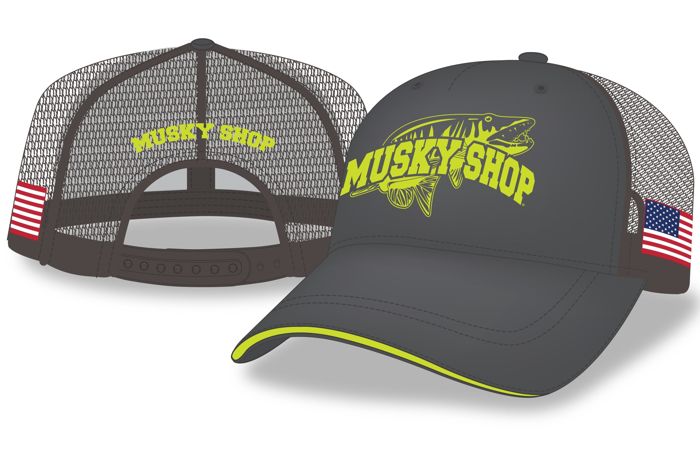 Головной убор Musky Shop Gray Chart US Flag Mesh Cap