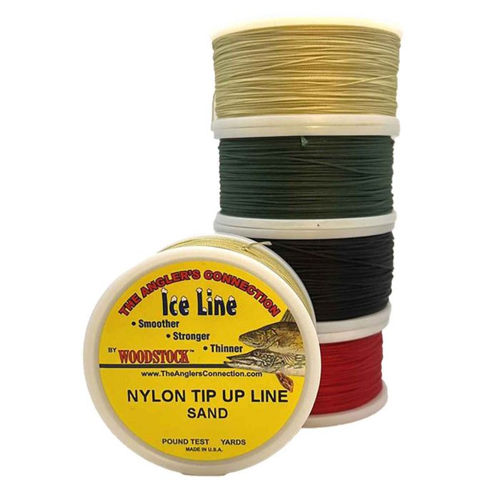 Монофильная леска Woodstock Line Co Nylon Tip-Up Ice Fishing Line - 25lb, Green, 50yd