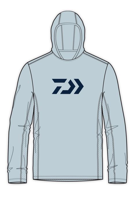 Рыболовная рубашка DAIWA D-Vec Grey With Logo Ls Hd Sunshirt