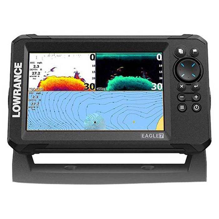 Эхолот Lowrance Eagle 7 SplitShot HD Transducer Fish Finder with C-MAP US Inland