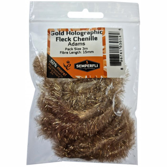 Материал для вязания мушек J. Stockard Fly Fishing Gold Holographic Fleck Chenille