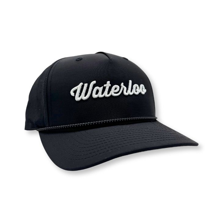 Головной убор Richardson Waterloo Black with Silver Rope Performance Cap - Cursive Logo