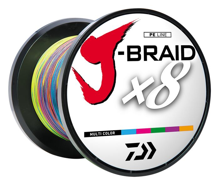 Плетёный шнур DAIWA J-BRAID x8, мультиколор