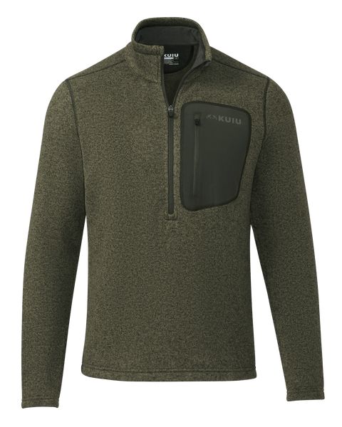 Рыболовная рубашка KUIU Base Camp Pullover Sweater | Olive Heather