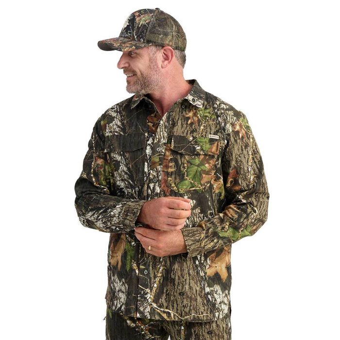 Рыболовная рубашка Nomad Men's Mossy Oak New Break-Up Rub Line Field Long Sleeve Hunting S