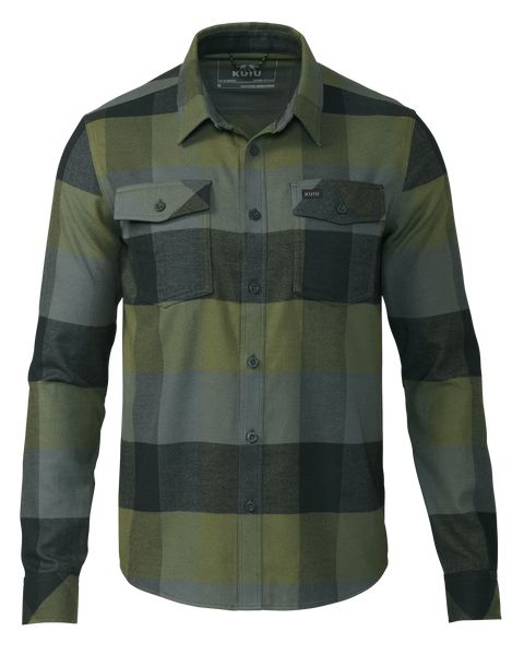 Рыболовная рубашка KUIU Field Flannel Shirt | Verde Plaid