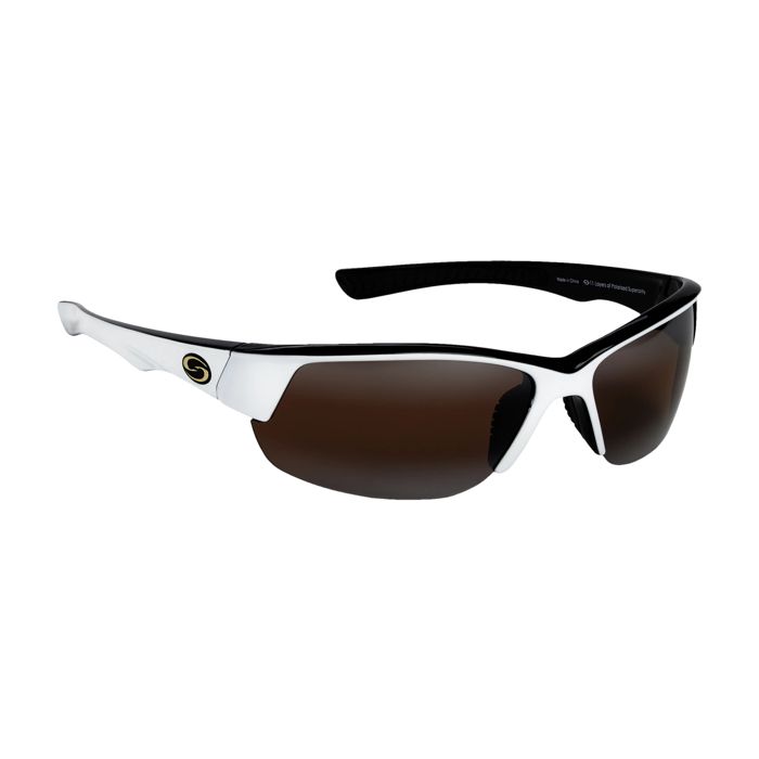 Поляризационные очки Strike King Gulf Sunglasses - White Black/Dark Amber