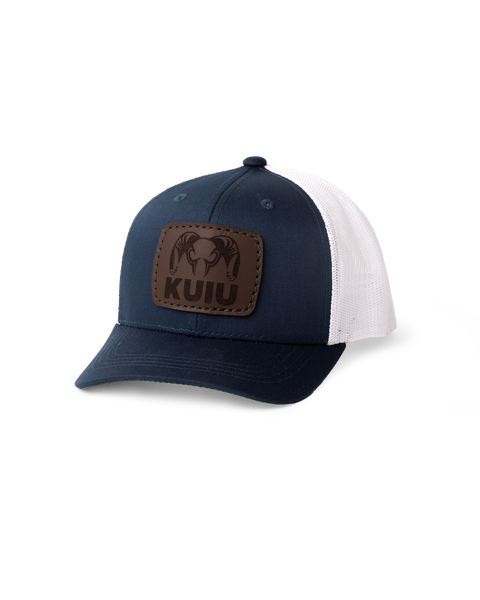 Головной убор KUIU Youth Leather Patch Mesh Back Hat | Navy/White