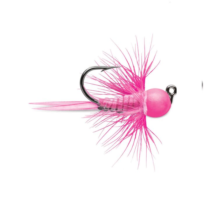 Зимняя приманка Rapala VMC Tungsten Bullfly Ice Fishing Jig - Glow Pink, 1/64oz