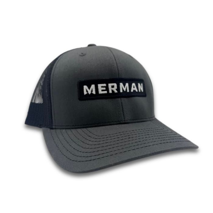 Головной убор Merman Fishing Merman Charcoal and Black Cap - Embroidered Logo