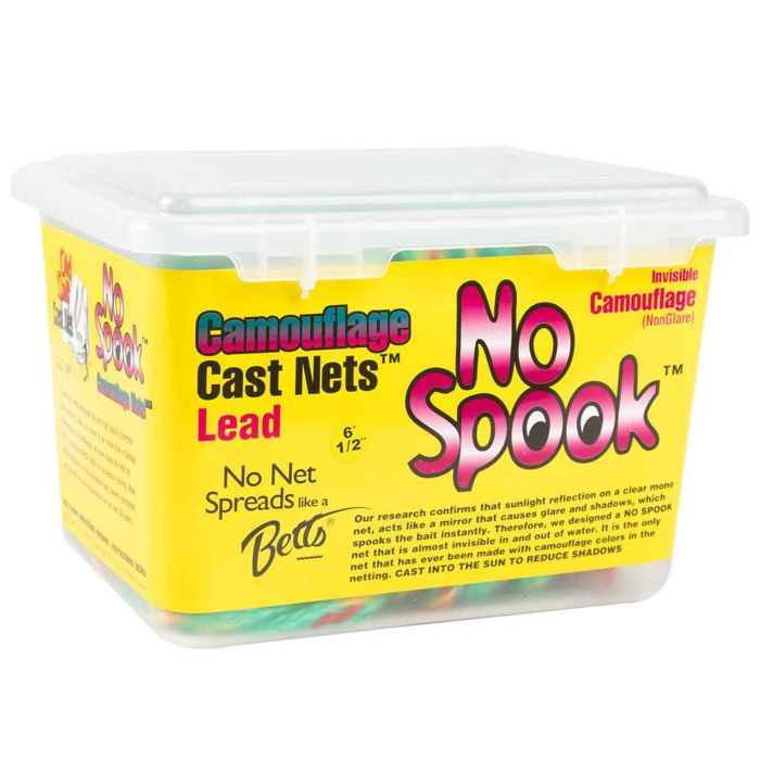 Кастинговая сеть Betts No Spook Cast Net - Camouflage, 6ft Radius, 1/2in Mesh
