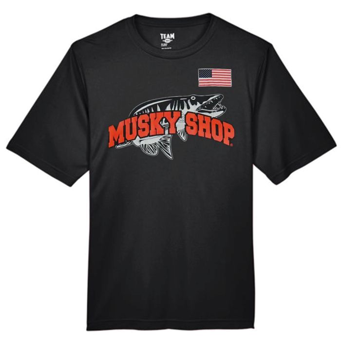 Рыболовная рубашка Musky Shop Team 365 Performance T-Shirt Black-Red