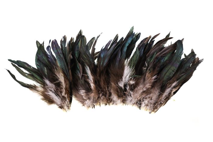 Материал для вязания мушек Hareline Iridescent Black Schlappen Feathers