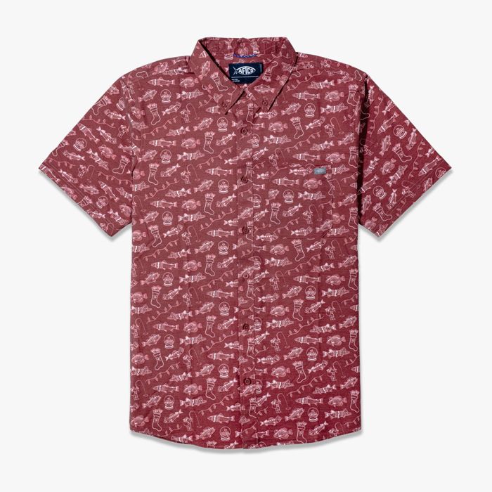 Рыболовная рубашка MENS Boatbar SS Button Down Shirt | Brick