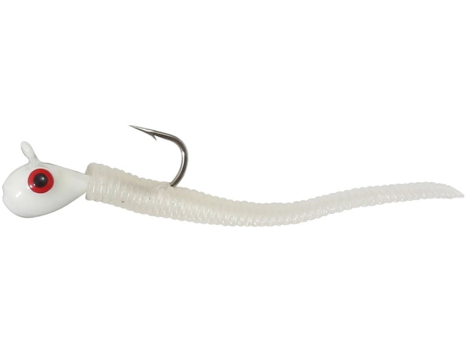 Мормышка Northland Tungsten Bloodworm Jig Glo White 1/16 oz