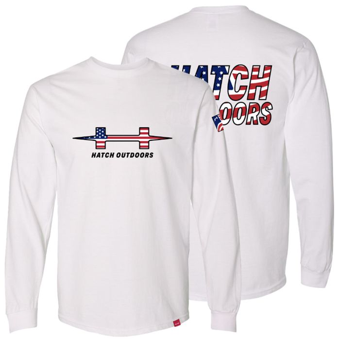 Рыболовная рубашка Hatch Outdoors, INC The U.S of H Tee, Long-Sleeve