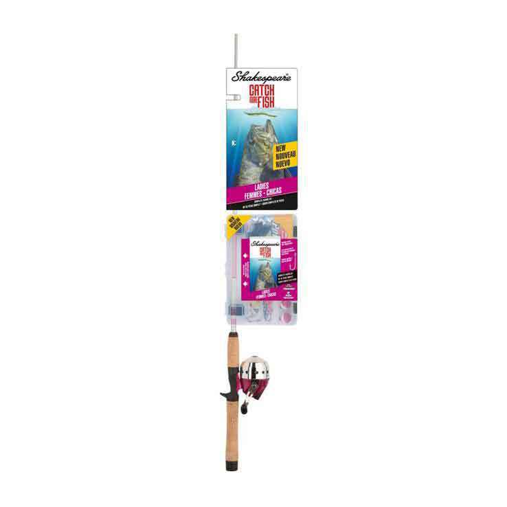 Комплект удилище + катушка Shakespeare Catch More Fish Ladies Spincast Combo - 5ft 6in, Me
