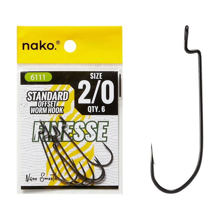 Крючки Nako Finesse Standard Offset Hooks - 2/0 - 10pk