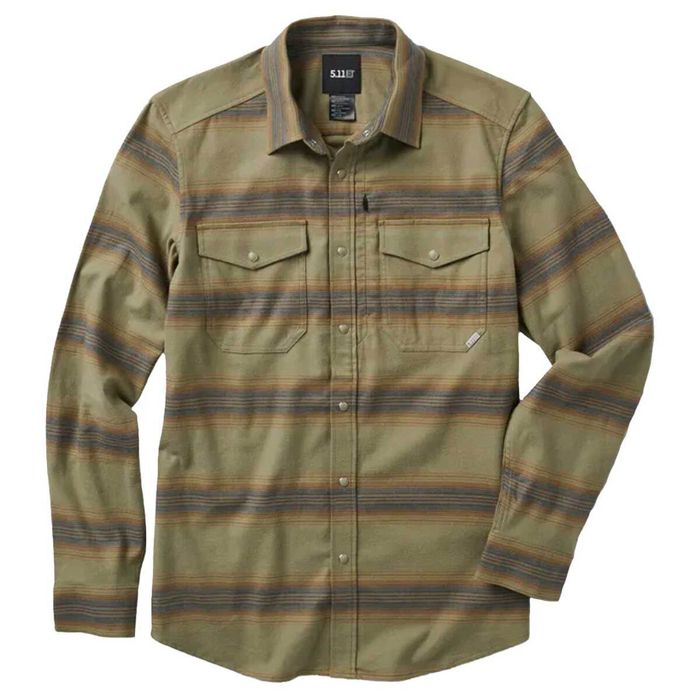 Рыболовная рубашка 5.11 Tactical Men's Austin Stripe Flannel Long Sleeve Hunting Shirt
