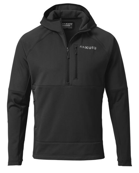 Рыболовная рубашка KUIU StrongFleece 235 Zip-T Hoodie | Black