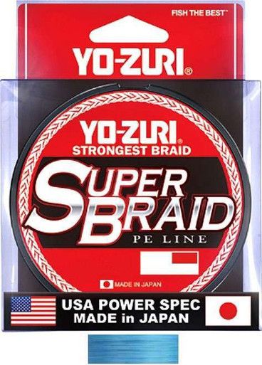 Плетёный шнур Yo-Zuri SuperBraid 20 lb, 300 ярдов, синий