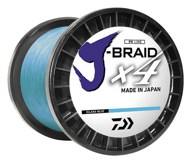 Плетёный шнур DAIWA J-BRAID x4 BRAIDED LINE - ISLAND BLUE
