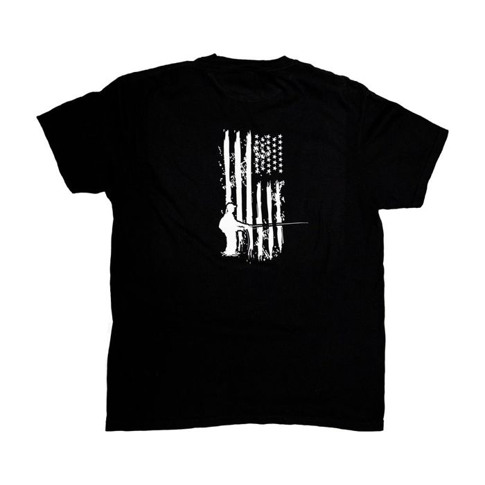 Рыболовная рубашка Fly Fish Food Patriotic Fisherman T-Shirt - Black