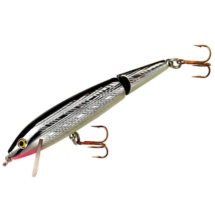 Джеркбейт Rebel Jointed Minnow Hard Jerkbait - Silver/Black, 3-1/2in, 5/16oz