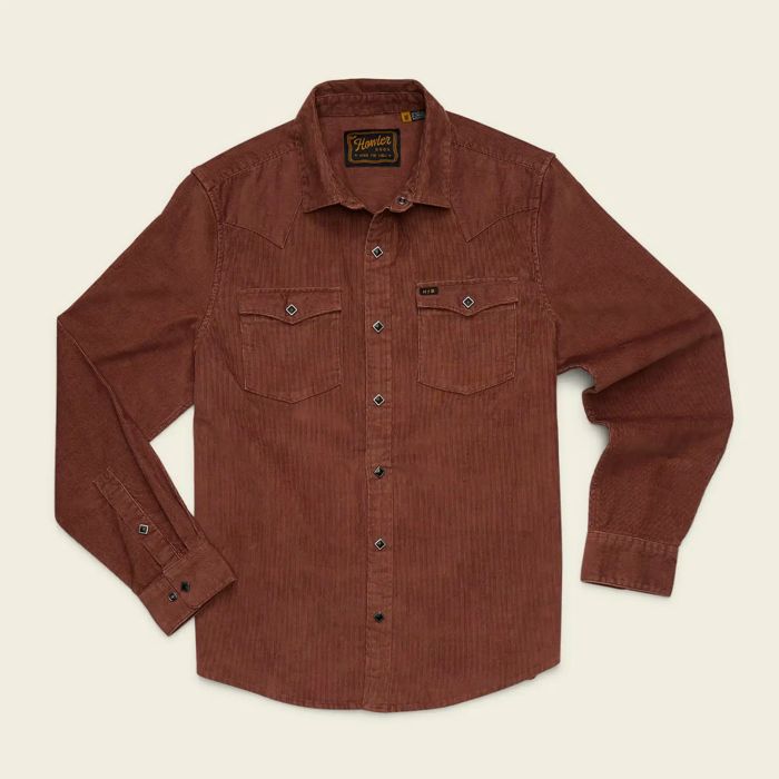 Рыболовная рубашка Howler Bros Banning Corduroy Snapshirt ~ Mink Brown