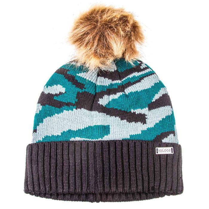 Головной убор Igloos Women's Camo Knit Beanie - Blue - One Size Fits Most