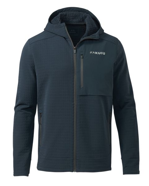 Рыболовная рубашка KUIU Blockfield Fleece Hoodie | Steel Blue