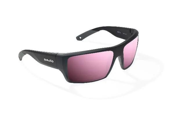 Поляризационные очки Bajío Los Natos Sunglasses - Black Matte / Rose Mirror / Glass Lenses