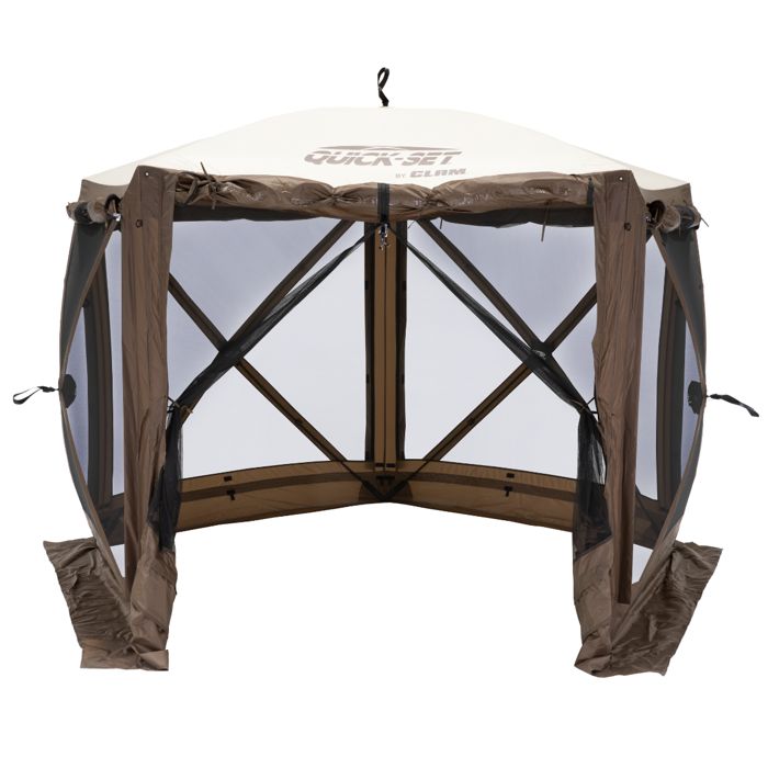 Палатка Clam Adventure Pop Up Screen Tent - Built In Wind Panels - Brown