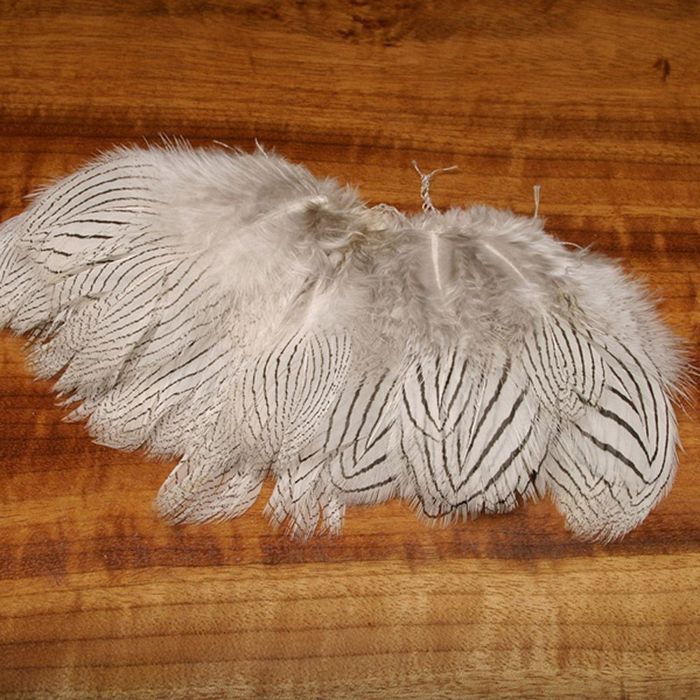 Материал для вязания мушек J. Stockard Fly Fishing Strung Silver Pheasant Body Feathers
