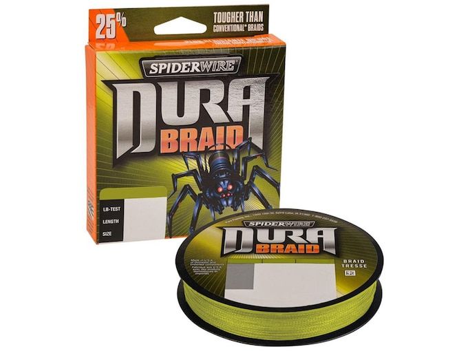 Плетёный шнур SpiderWire DuraBraid Braided Fishing Line 50lb 300yd Hi-Vis Yellow