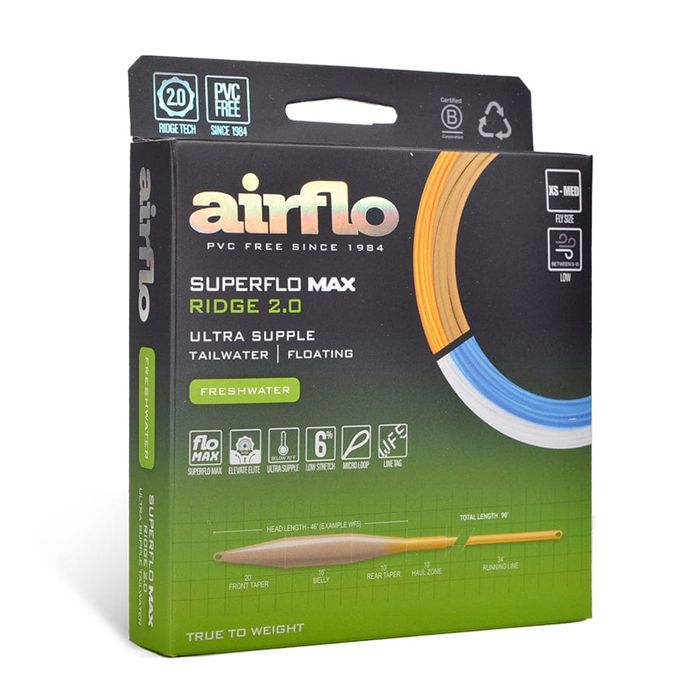 Нахлыстовый шнур Airflo Superflo Max Ridge 2.0 Ultra Supple Tailwater Taper Fly Line