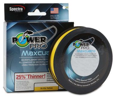 PowerPro Maxcuatro, жёлтый Hi-Vis, 40 lb, 300 ярдов