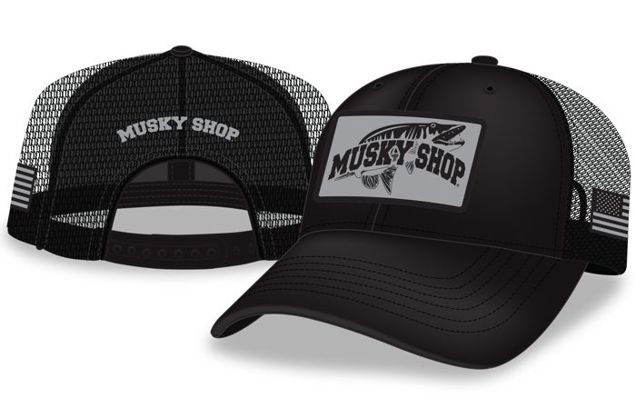 Головной убор Musky Shop Black Mesh Gray Patch Cap