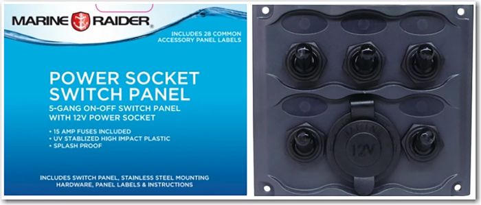 Лодочная электрика Marine Raider Electrical 5-Gang Switch Panel