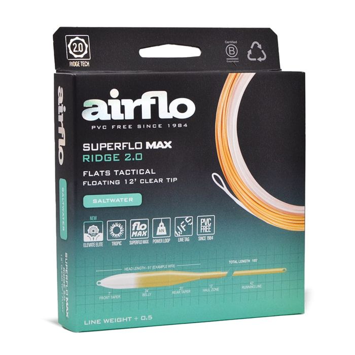 Нахлыстовый шнур Airflo Superflo Max Ridge 2.0 Flats Tactical Taper Saltwater Fly Line