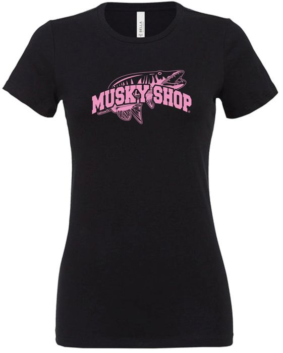 Рыболовная рубашка Musky Shop Bella Ladies T-Shirt Black-Pink Relaxed