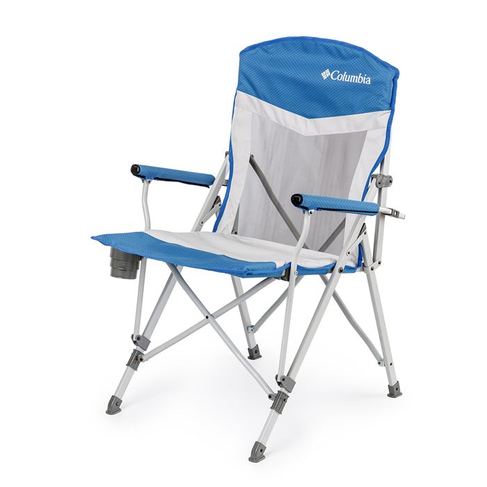 Кемпинговая мебель Columbia Hard Arm Chair with Mesh, Blue and Gray