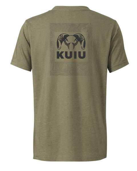 Рыболовная рубашка KUIU Youth Topo Back Logo T-Shirt | Military Green
