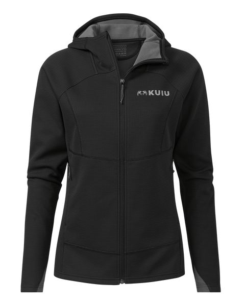 Рыболовная рубашка KUIU Women’s Peloton 240 Full Zip Hoodie | Black