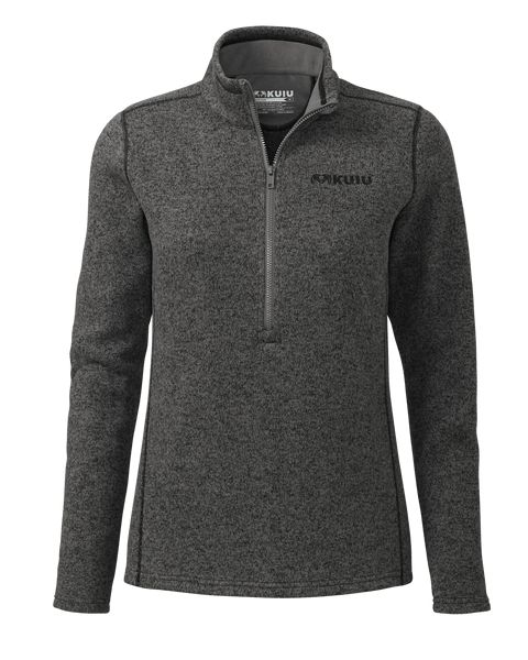 Рыболовная рубашка KUIU Women's Base Camp Pullover Sweater | Charcoal Heather