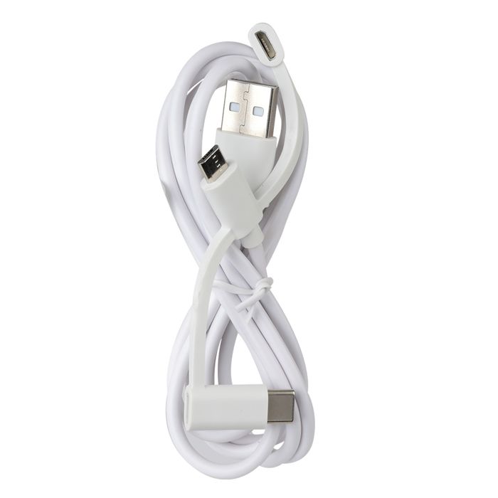 Кабель для электроники Vivitar 4' 3-in-1 Universal Charging Cable, White